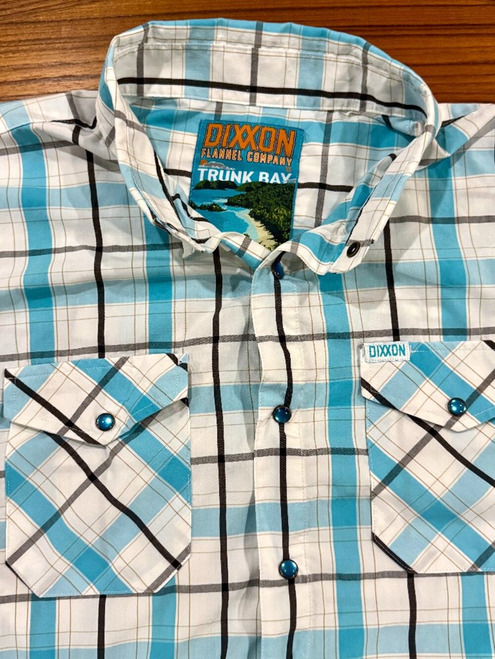 Dixxon Flannel Co. "Trunk Bay" Short Sleeve Bamboo Button-Up Shirt - Men's XL